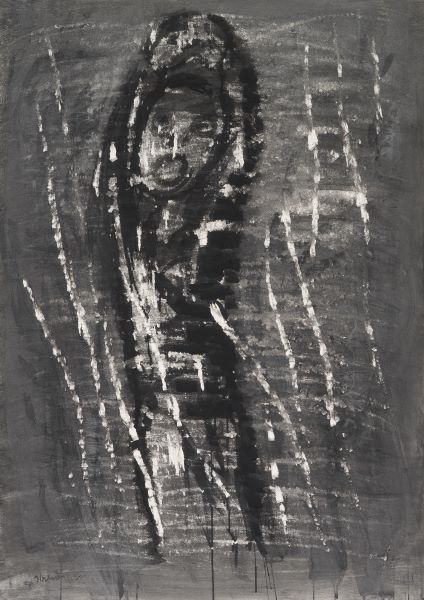 [2007] Cheering, Acrylic Ink on paper, 100x71cm